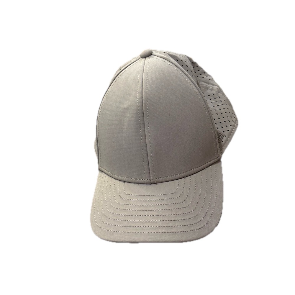 Melin A-Game Hydro Mens Gray Snapback Hat Perforated Performance Baseball Cap